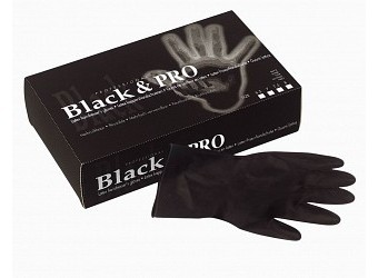 paquet de 10 . gants de salon de coiffure pour la teinture Gants taille moyenne Gants en latex noirs réutilisables 