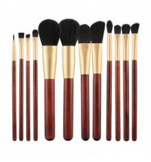 MIMO by Tools For Beauty, Set de 12 pinceaux à maquillage, marron